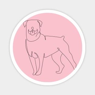 Rottweiler Line Art Magnet